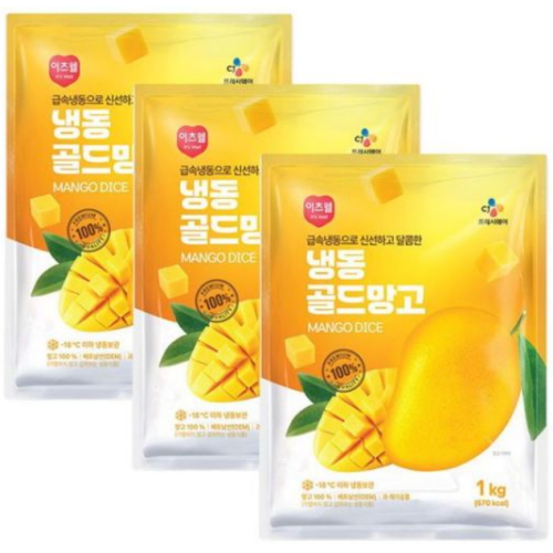 이츠웰 냉동 골드망고 1kg (3개)_이미지