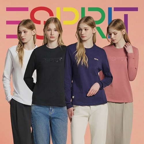에스프리 여성 코튼100 긴팔 티셔츠 4종 세트