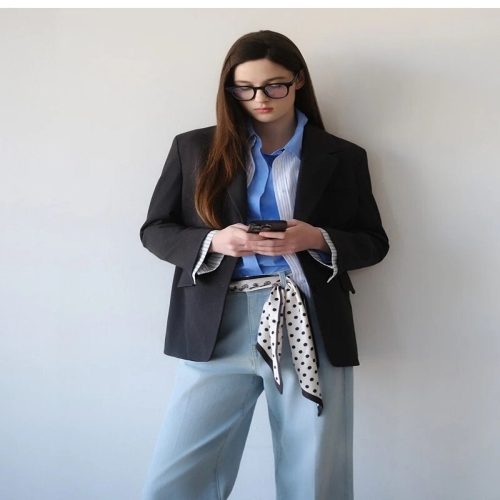 아이올리 플라스틱아일랜드 도트 페이즐리 스카프 PS1AM202