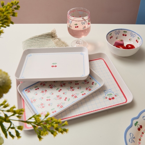 엠에이치앤코 모던하우스 로맨틱 체리 멜라민 쟁반 3P 세트