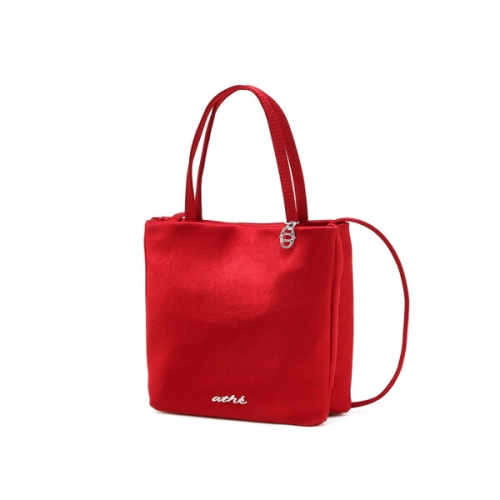 아떼바네사브루노 레드 폴리사틴 토트 겸 크로스 S_AAWA6E010R2_이미지