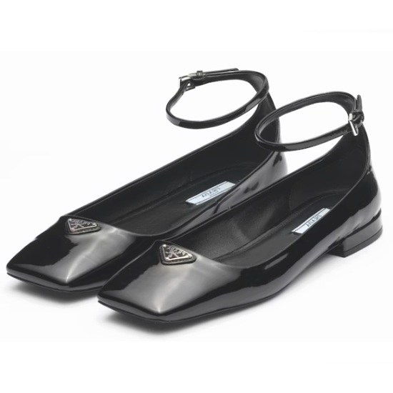 프라다 페이턴트 가죽 발레리나 1F036N 069 F0002