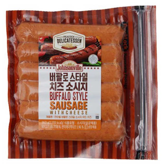 이마트 피코크 쟌슨빌 버팔로 치즈 소시지 360g_이미지