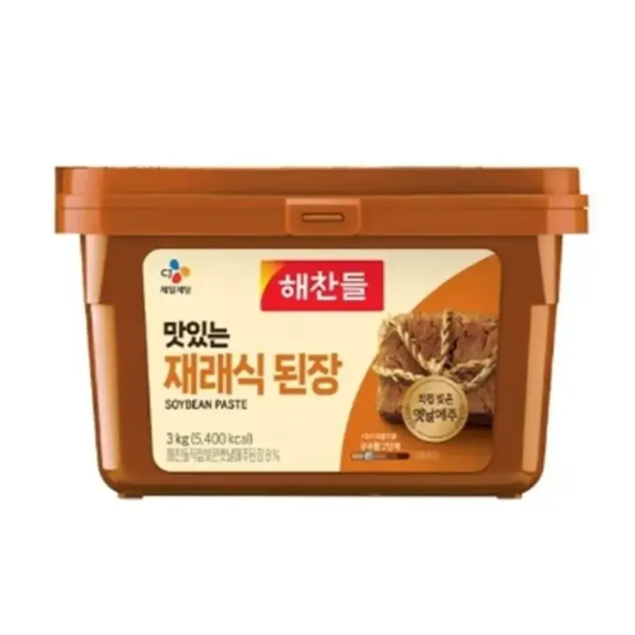 해찬들 맛있는 재래식 된장 3kg (4개)_이미지
