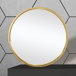  골드 심플 원형 화장대거울 욕실거울 HLBATH
