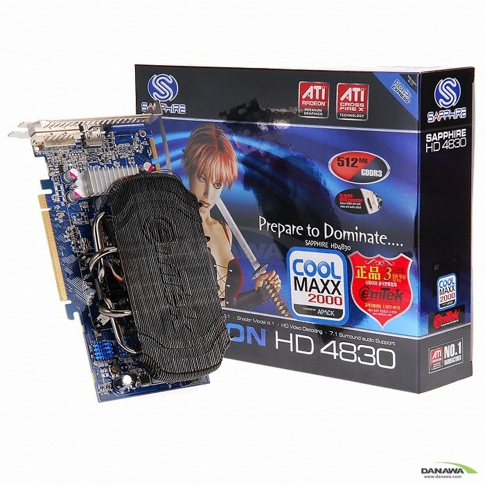 SAPPHIRE �󵥿� HD 4830 800sp HDMI 512MB ��ƽ�2000