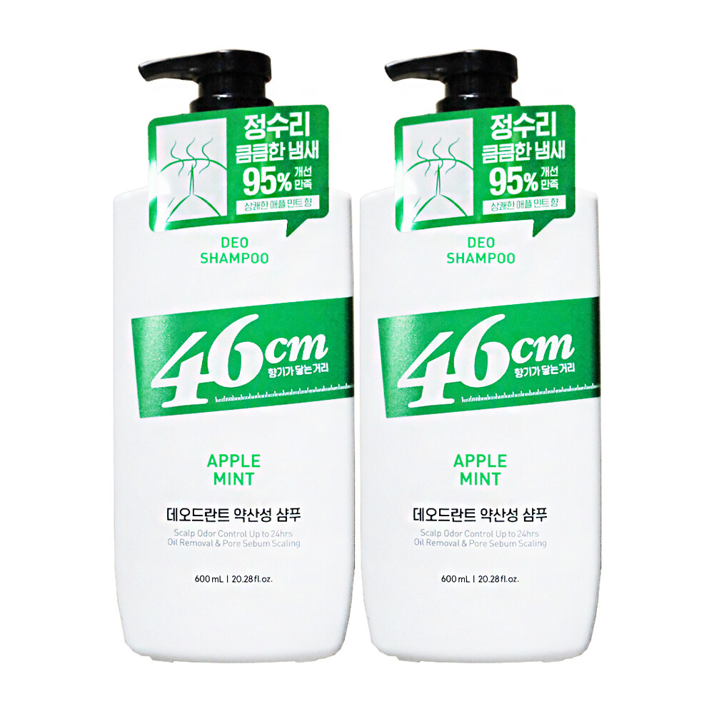 엘라스틴 46cm 두취솔루션 데오드란트 약산성 샴푸 애플민트 600ml (2개)_이미지
