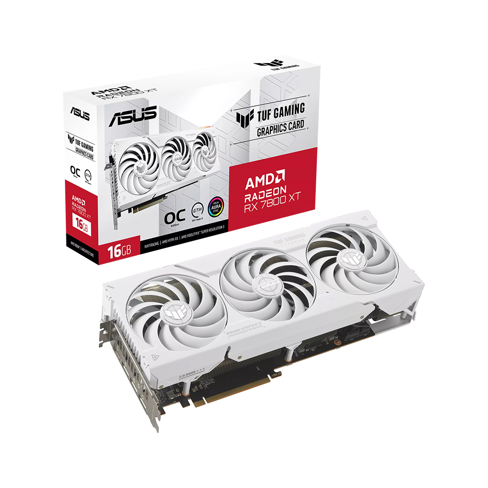 ASUS TUF Gaming 라데온 RX 7800 XT O16G OC D6 16GB White