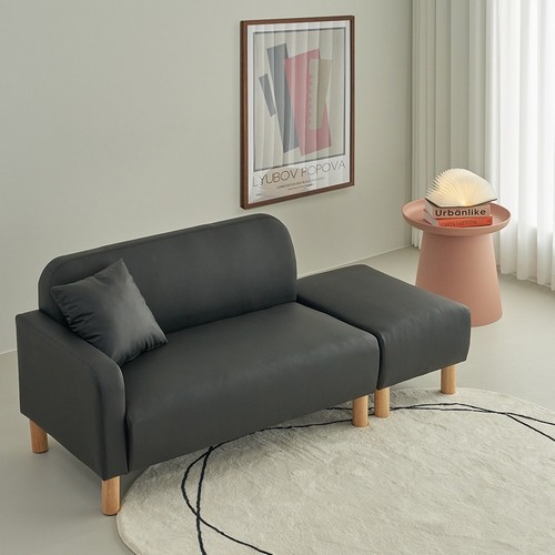 아이와비  유니크 가죽 소파 2인용 (스툴포함)