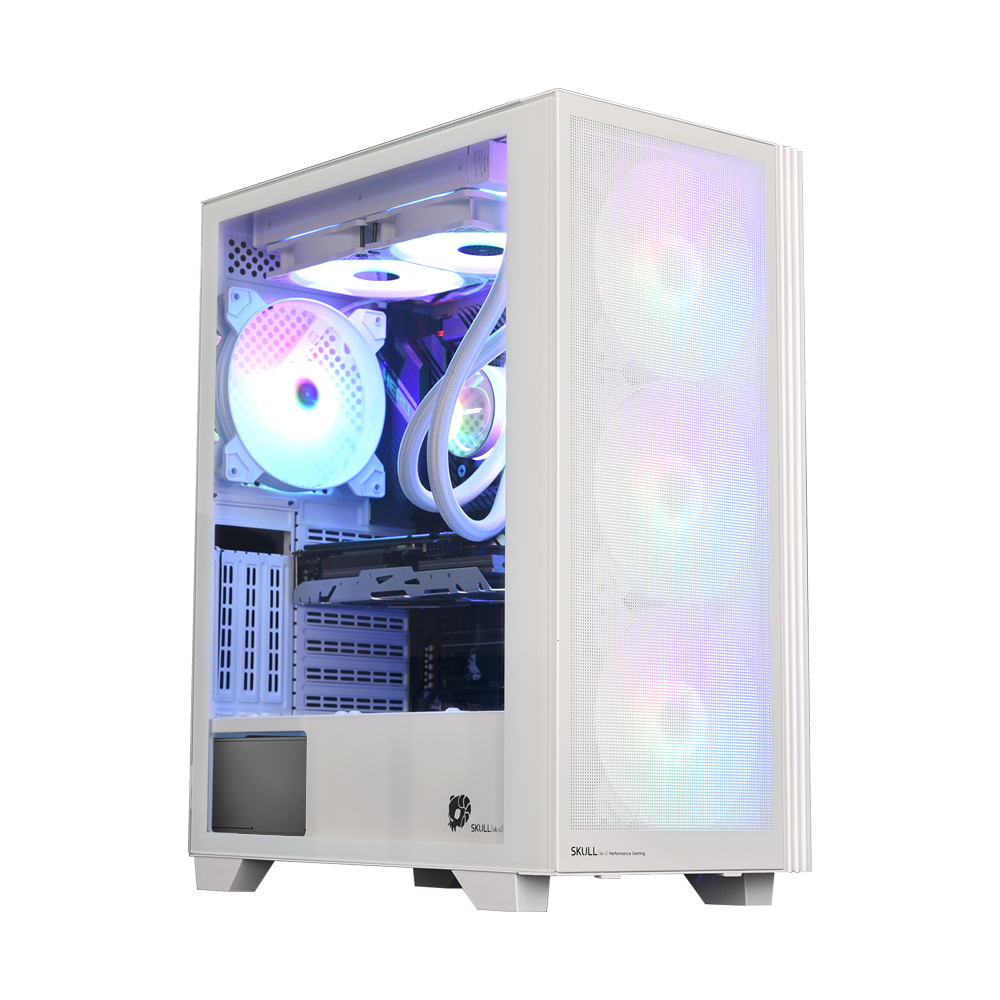 NEWZEN SKULL X50 RGB 4FAN 강화유리 (화이트)_이미지