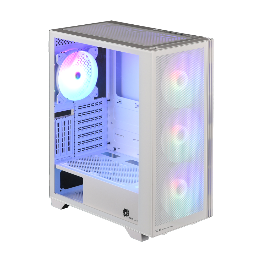 NEWZEN SKULL X50 RGB 4FAN 강화유리 (화이트)_이미지