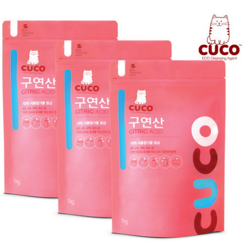 CUCO 구연산 베이직 1kg (3개)_이미지