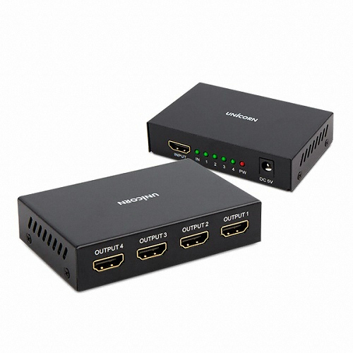 서진네트웍스 UNICORN 1:4 HDMI v1.4 분배기 (ST-400HD)