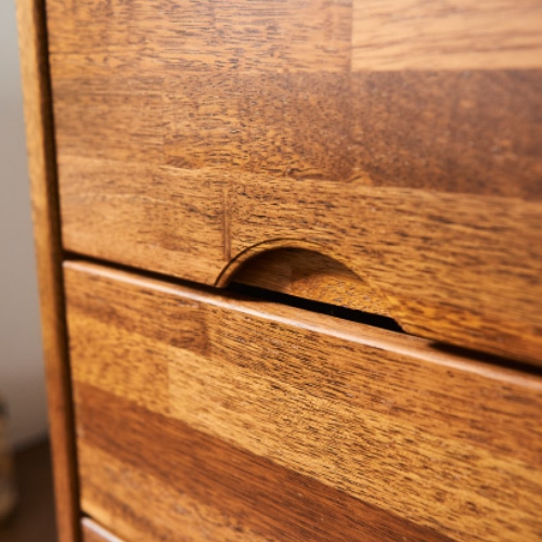 히트가구 HZ201 원목 멀바우 미니 3단 서랍장 390_이미지