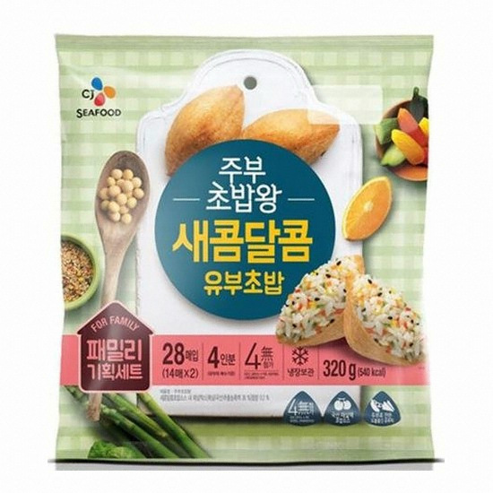 CJ씨푸드 주부초밥왕 새콤달콤 유부초밥 패밀리기획세트 320g (1개)_이미지