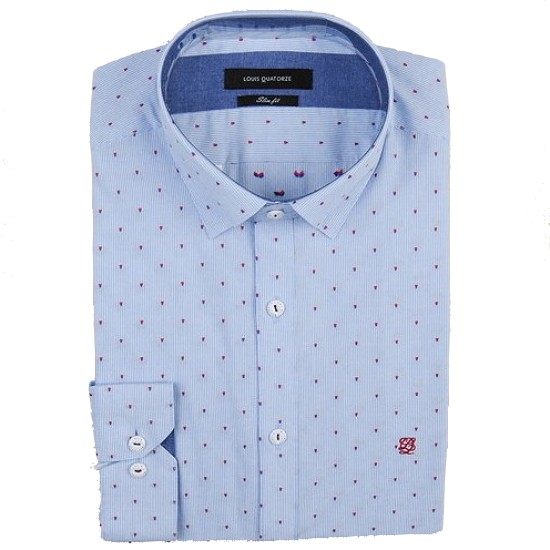루이까또즈 긴소매 슬림핏 셔츠 Q51138