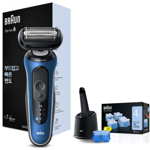브라운 시리즈6 62-B1000s (1개+세척충전스테이션+세정액4개)_이미지