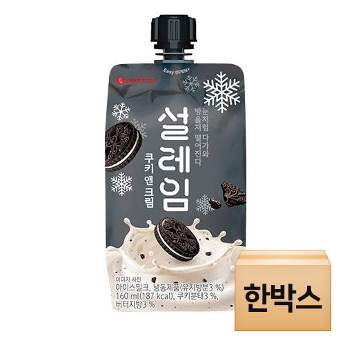 롯데제과 설레임 쿠키앤크림 160ml (24개)_이미지