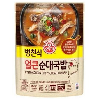 오뚜기 병천식 얼큰 <b>순대국</b>밥 500g