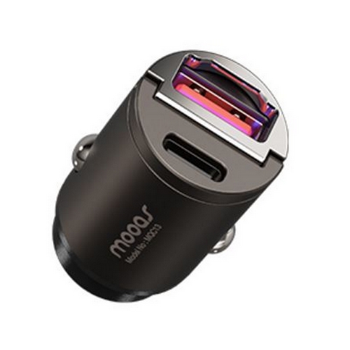 무아스 45W 초미니 듀얼포트 매립형 시거잭 충전기 USB-A, C 타입_이미지