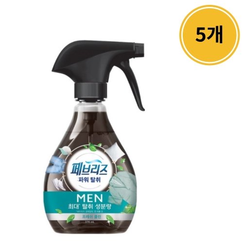 페브리즈 포맨 프레쉬클린향 370ml (5개)_이미지