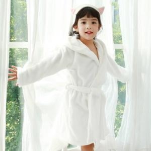 앨빈 엔비 envy 엔비키즈 아동 샤워가운 극세사_화이트 목욕가운_이미지