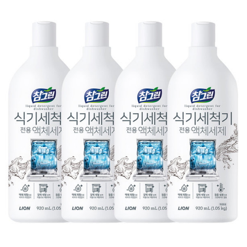 참그린 식기세척기 전용 액체세제 1.05kg (920ml) (4개)_이미지