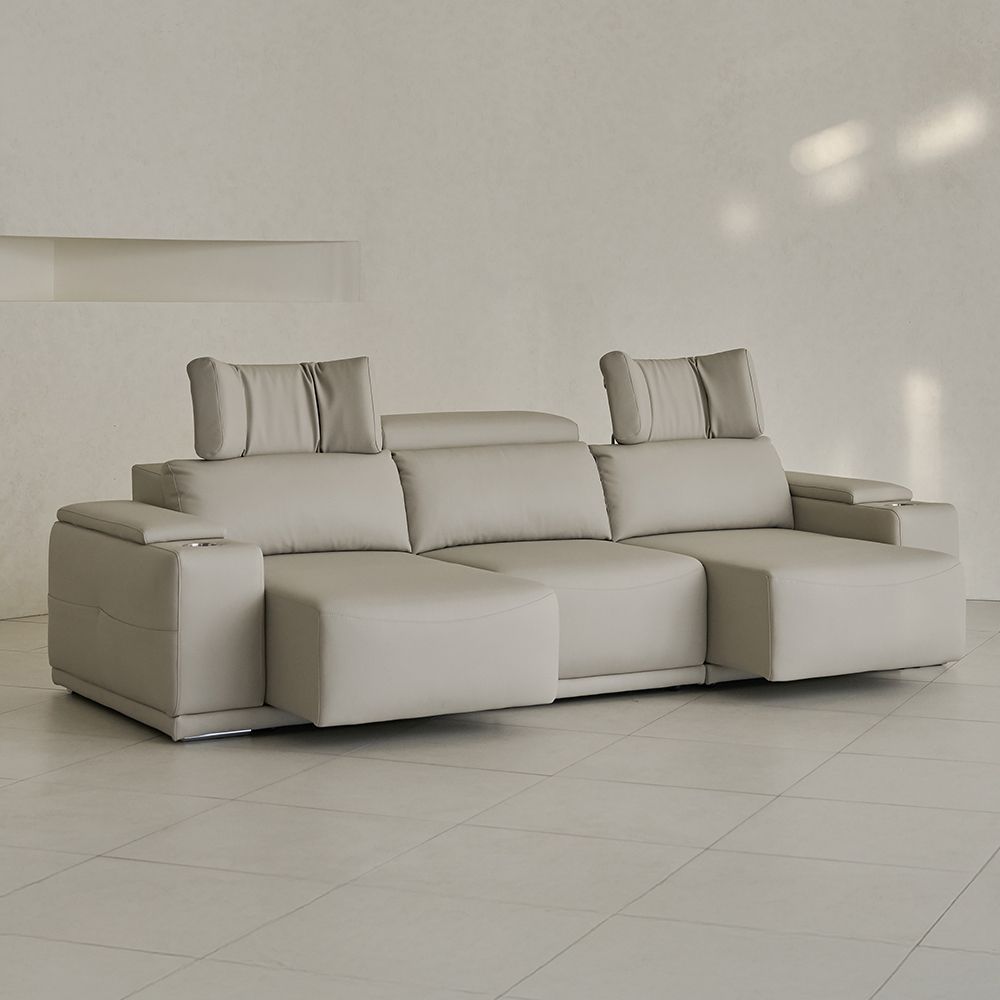 모헤세 몰렌 모션 슬라이딩 가죽 소파 4인용