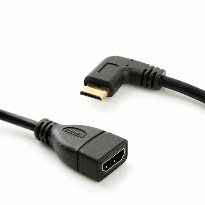 라이트컴 COMS HDMI 젠더 (Mini HDMI M/HDMI F) (SP932, 0.1m)_이미지