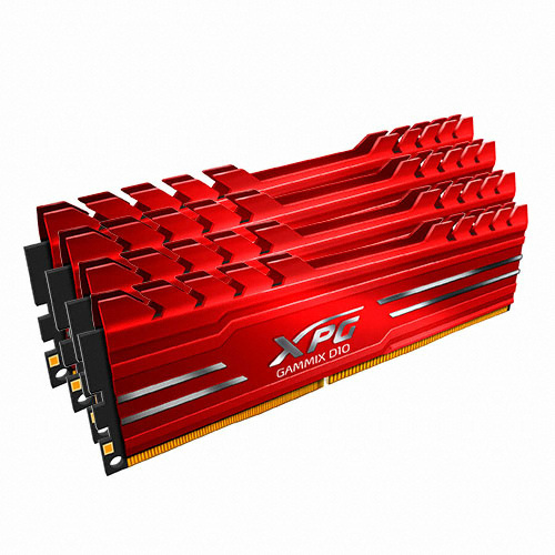 ADATA DDR4-2400 CL16 GAMMIX D10 레드 패키지 (32GB(8Gx4))_이미지