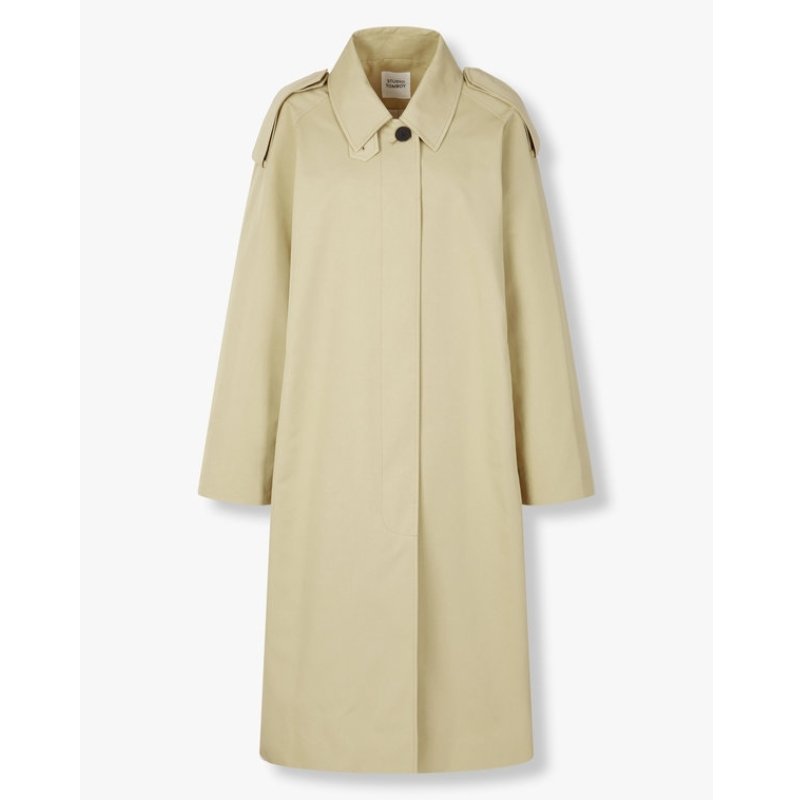 스튜디오톰보이 여성 싱글 덧장 트렌치코트 9104311821_이미지