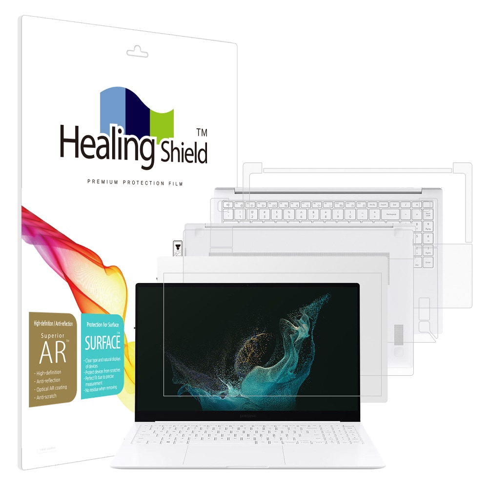 폰트리 힐링쉴드 삼성전자 갤럭시북2 프로 S.E NT950XFT NT950XFG 고화질 AR (액정보호필름 + 외부보호필름 3종 세트)_이미지