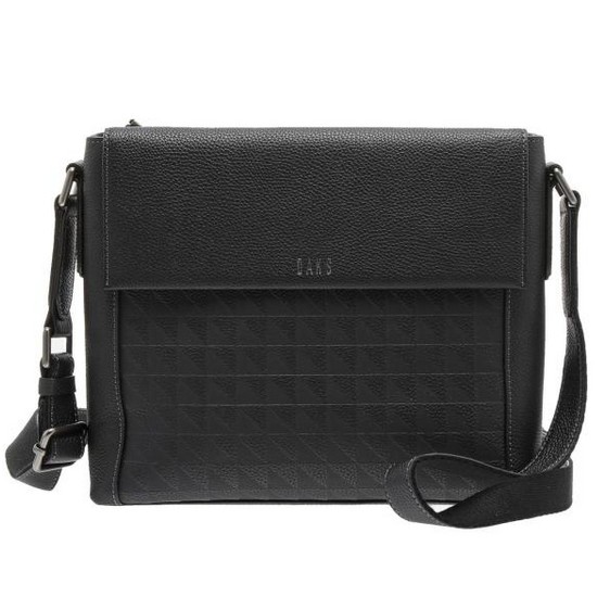 가죽 그리드패턴 DAKS로고 가로형 크로스백DBBA3E263BK