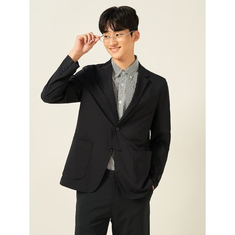 시어서커 ltgt 빈폴 BEANPOLE MEN 셋업 자켓 재킷 블랙 222155