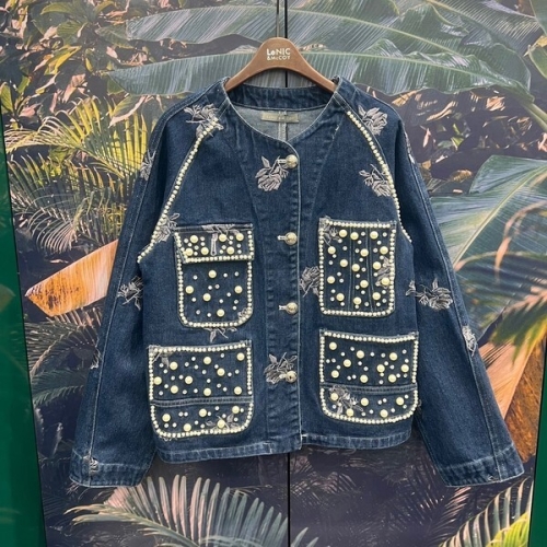 르니앤맥코이 로즈자수노카라진주큐빅청자켓MN04JK704_IC_이미지