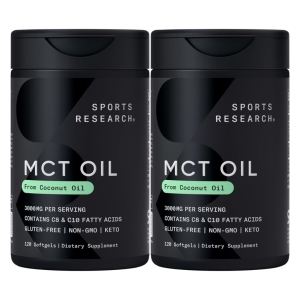 스포츠리서치 MCT 오일 3000mg 120캡슐 (2개)_이미지