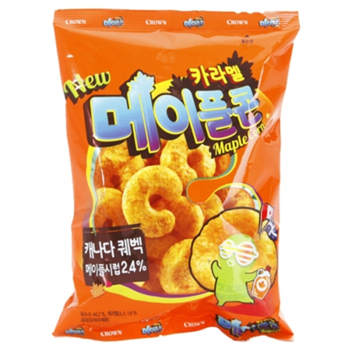 크라운제과 카라멜 메이플콘 124g 6개