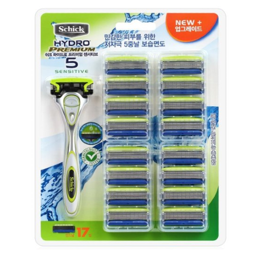 쉬크 하이드로5 프리미엄 센서티브 + 면도날
