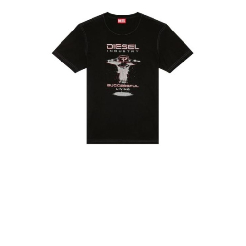 디젤 반팔 티셔츠 A124970GRAI9XX BLACK_이미지