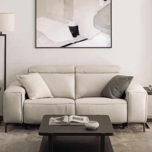 루고 천연가죽 리클라이너 3인용