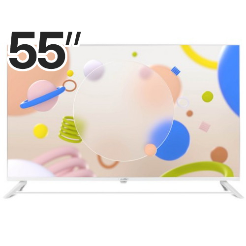라익미 스마트 N55 오프화이트 제로베젤 THE AI 구글 TV (스탠드)_이미지
