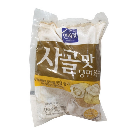 면사랑 사골맛 냉면육수 냉동 340g (50개)_이미지