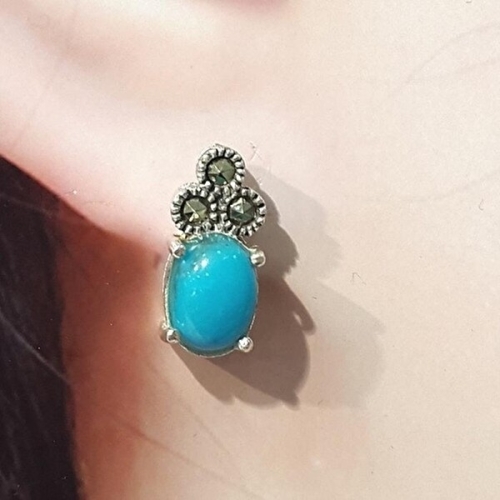 셀러허브 패션 실버925 터키석 합성석 귀걸이231204-20 11911494A