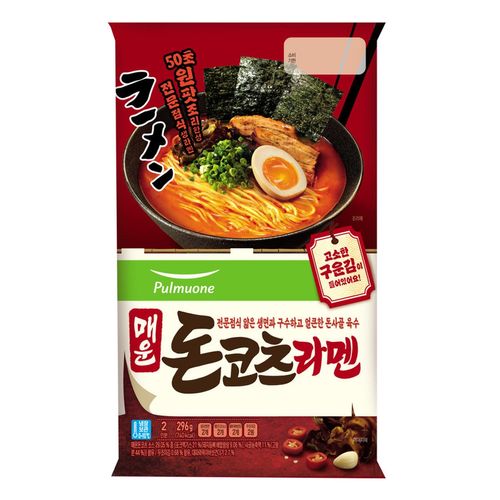 풀무원 매운 돈코츠라멘 296g (4개)