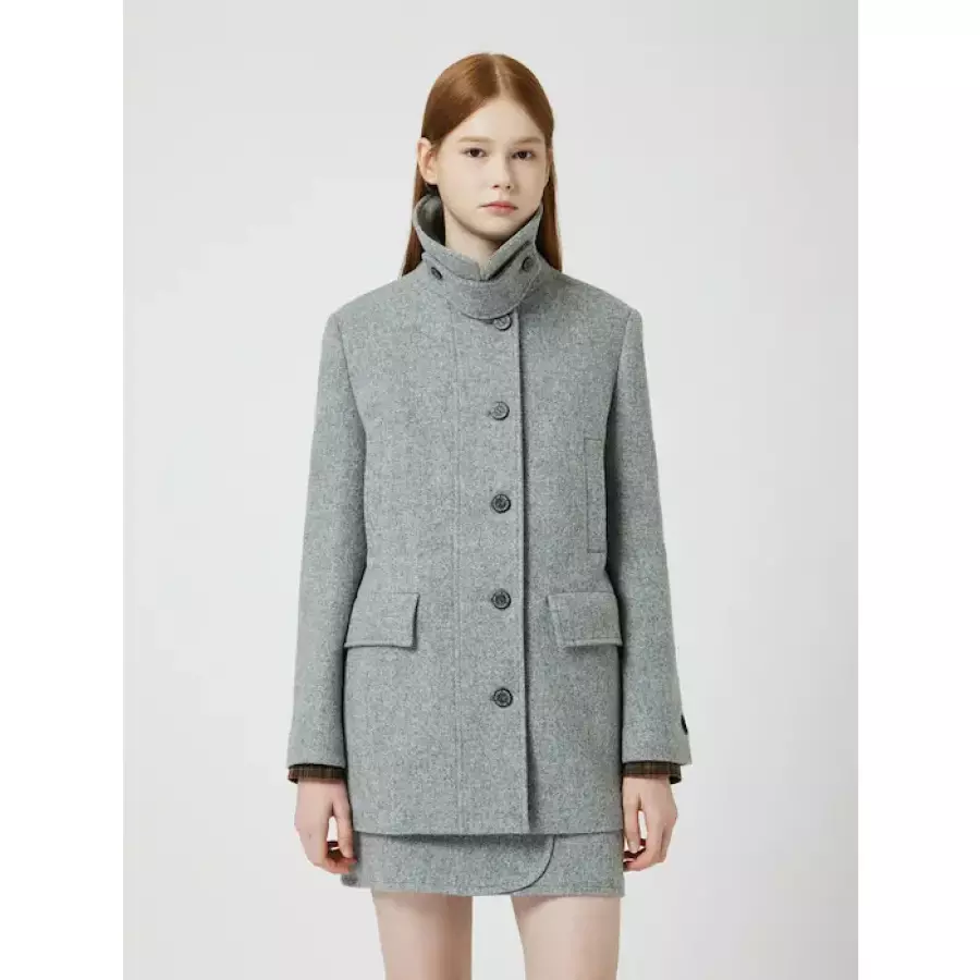 대현 씨씨콜렉트 알파카 블렌드 싱글 하프 코트 MG_C254MSG002