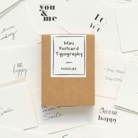 모노라이크 왈가닥스 타이포그래피 미니엽서 박스세트_이미지
