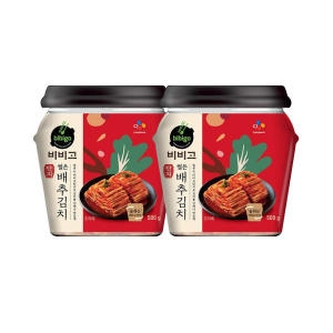 CJ제일제당 비비고 썰은 배추김치 용기 500g (2개)