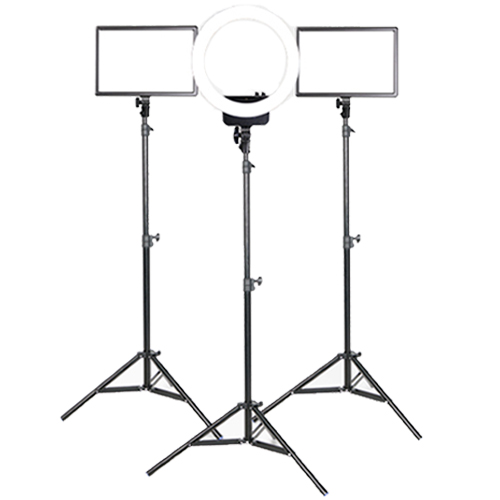 유쾌한생각 룩스패드43H + 헤일로 16B 럭셔리 조명세트 블랙_이미지