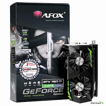 AFOX 지포스 <b>GTX</b><b>750</b> Ti D5 2GB Dual Fan 디앤디컴