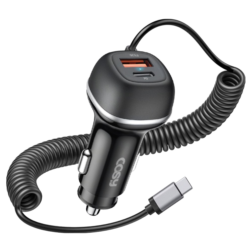 코시 71W C타입 스프링 케이블 차량용 초고속 충전기 CGR4145AT